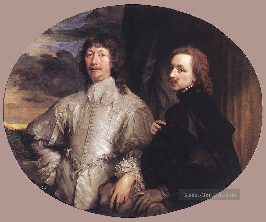 Sir Endymion Porter und der Künstler Barock Hofmaler Anthony van Dyck Ölgemälde